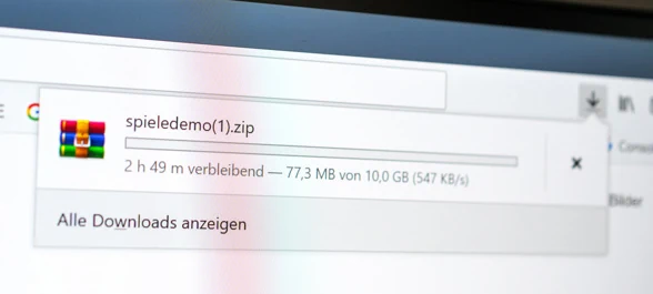 langer Download mit DSL