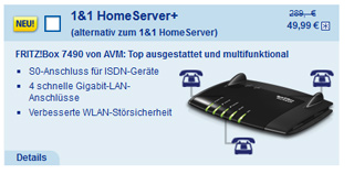 Screenshot 1&1 Bestellpage
